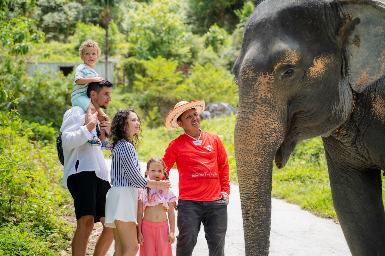 Hill Tribe Elephant Village in Patong, Phuket. Ethical elephant sanctuary